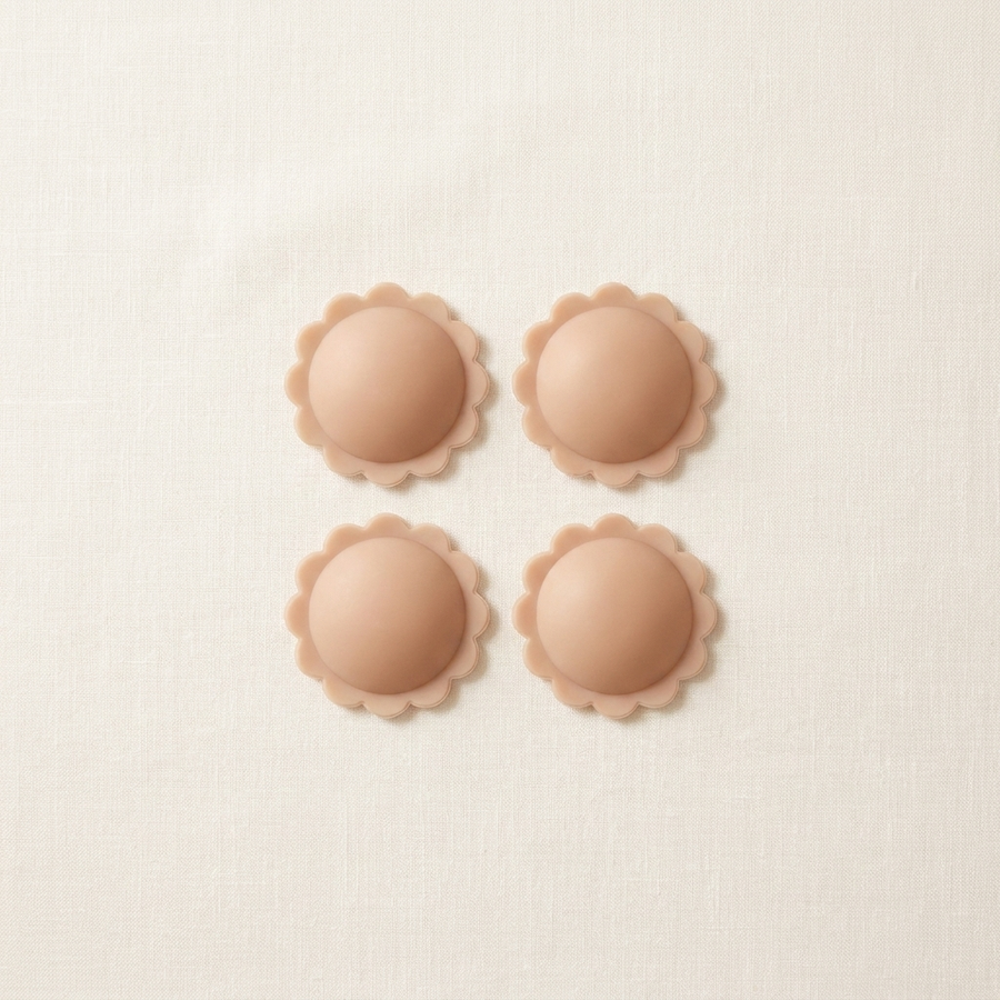 SEVELLA Unsichtbare Nippelcover, 2 Paar, Silikon nude